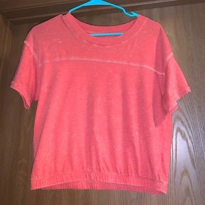 Red/Pink cropped T shirt